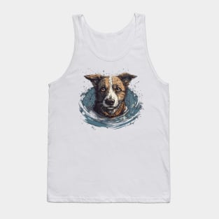 Swimming dog Tank Top